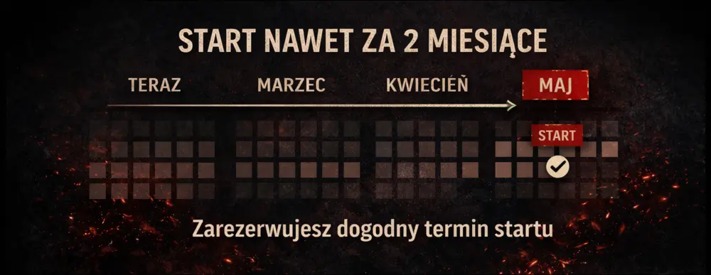 Zarezerwujesz dogodny termin startu