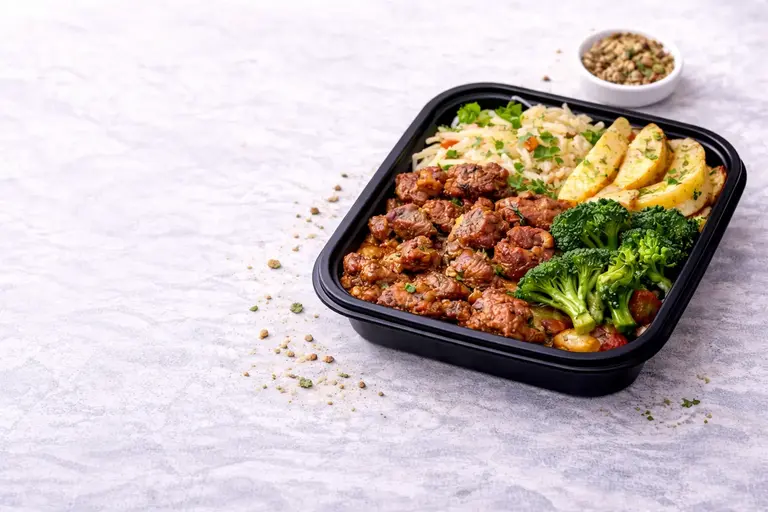 Dieta sportowa EasyFitLooker z mięsem, ziemniakami i brokułami