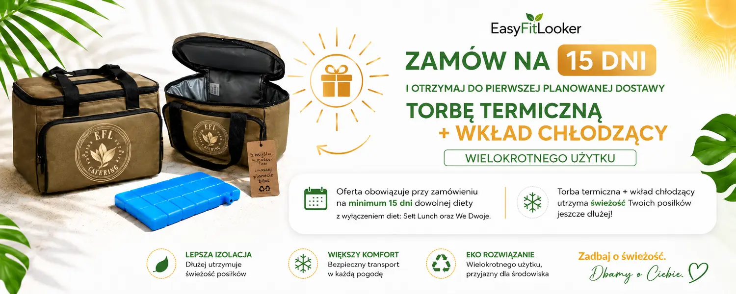 Torba termiczna i wkład chłodzący gratis przy zamówieniu na minimum 15 dni