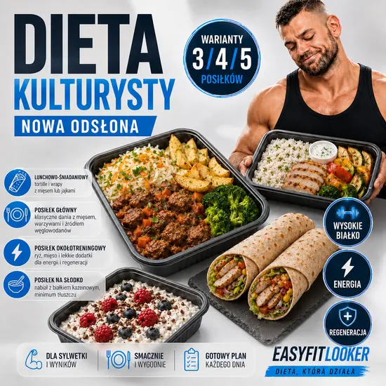 Dieta Kulturysty MAX EasyFitLooker – 3, 4 lub 5 posiłków