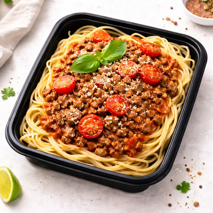 Wołowo-drobiowe spaghetti a'la bolognese